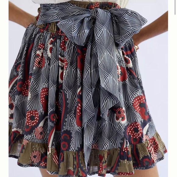 Let Me Be Belted A-Line Mini Skirt (Anthropologie) - Picture 3 of 5